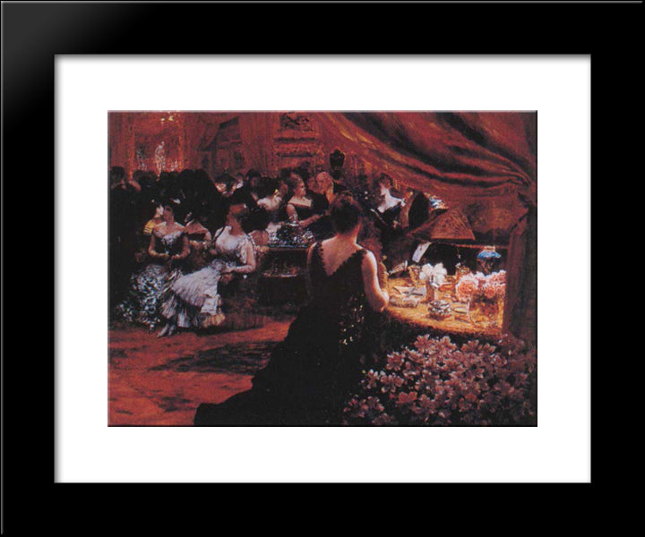 The Salon Of Princess Mathilde 20x24 Black Modern Wood Framed Art Print Poster by Nittis, Giuseppe de