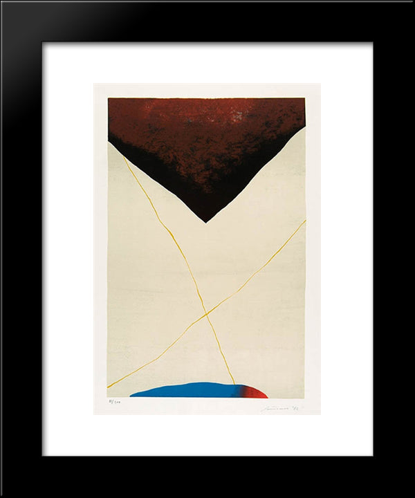 Dall´Alto Al Basso 20x24 Black Modern Wood Framed Art Print Poster by Santomaso, Giuseppe