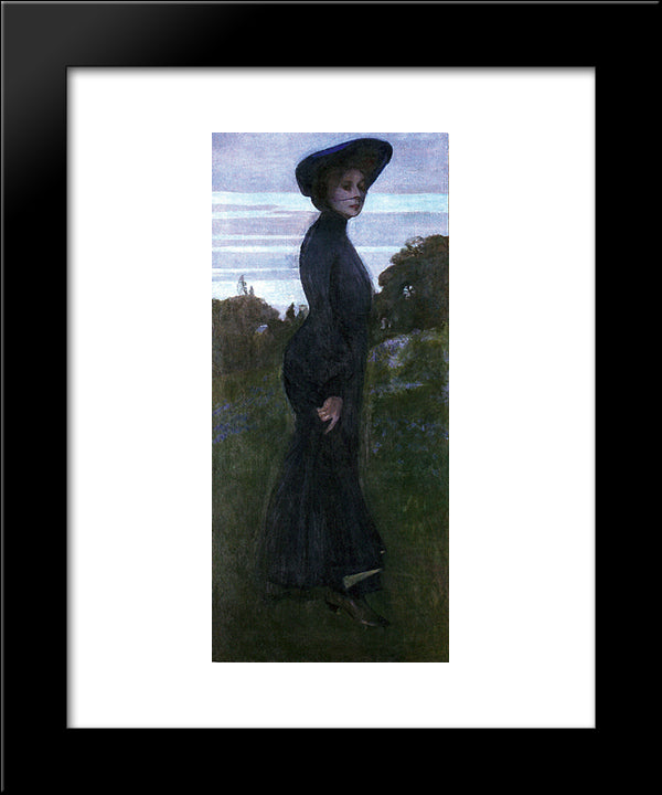Evening 20x24 Black Modern Wood Framed Art Print Poster by Grigoriy, Goldstein