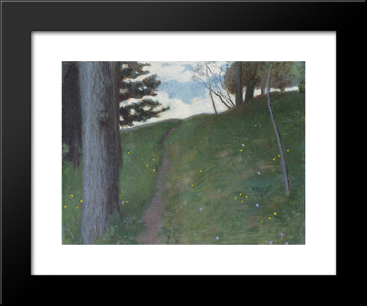 Forest. The Road ... 20x24 Black Modern Wood Framed Art Print Poster by Grigoriy, Goldstein