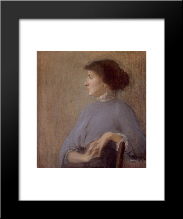 Portrait Of A Woman 20x24 Black Modern Wood Framed Art Print Poster by Grigoriy, Goldstein