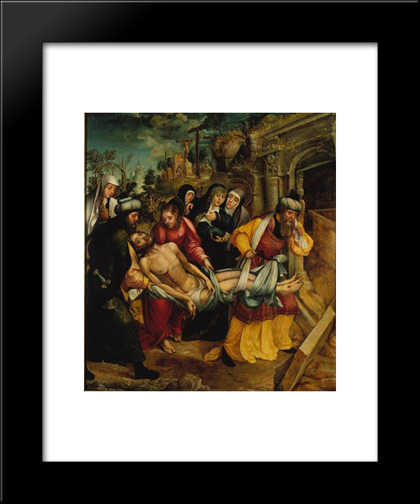 Enterro De Cristo 20x24 Black Modern Wood Framed Art Print Poster by Lopes, Gregorio