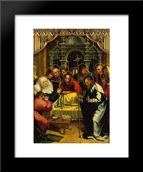 Morte Da Virgem 20x24 Black Modern Wood Framed Art Print Poster by Lopes, Gregorio