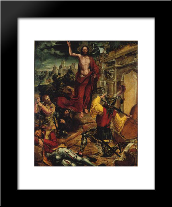 Ressurreico De Cristo 20x24 Black Modern Wood Framed Art Print Poster by Lopes, Gregorio