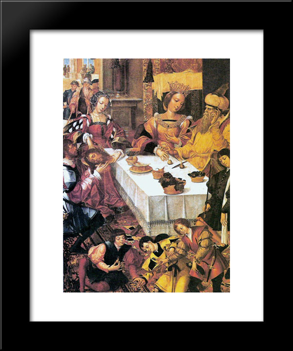 Salome Apresentando A Cabeca Do Santo 20x24 Black Modern Wood Framed Art Print Poster by Lopes, Gregorio