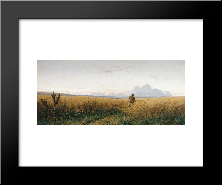 The Road In The Rye 20x24 Black Modern Wood Framed Art Print Poster by Myasoyedov, Grigoriy
