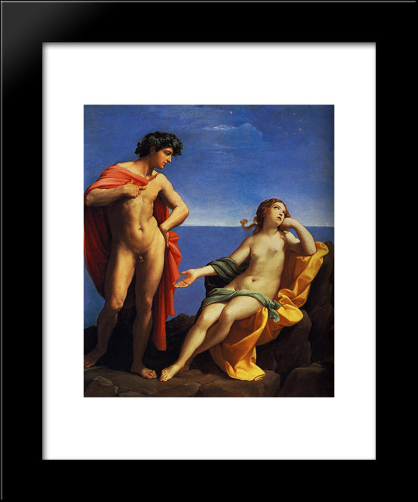 Bacchus And Ariadne 20x24 Black Modern Wood Framed Art Print Poster by Reni, Guido