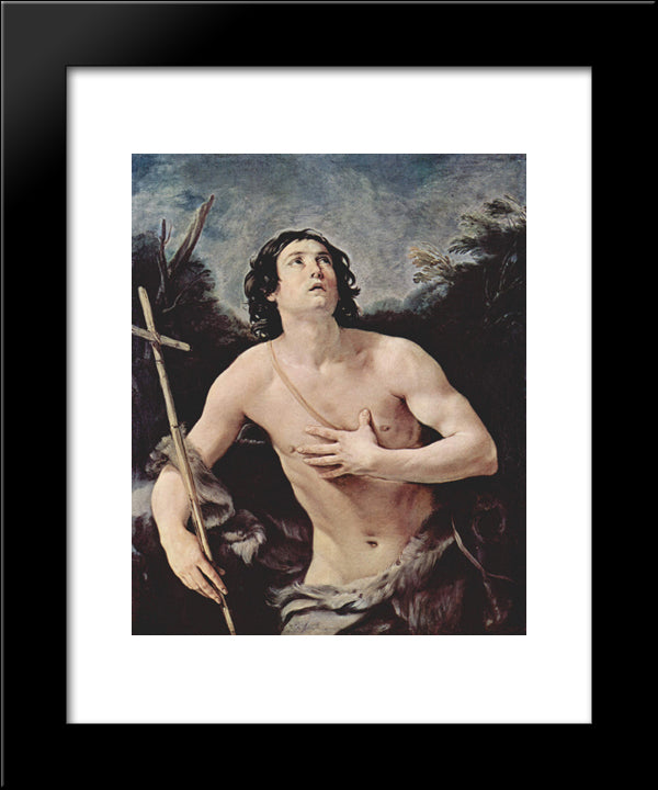 John The Baptist 20x24 Black Modern Wood Framed Art Print Poster by Reni, Guido
