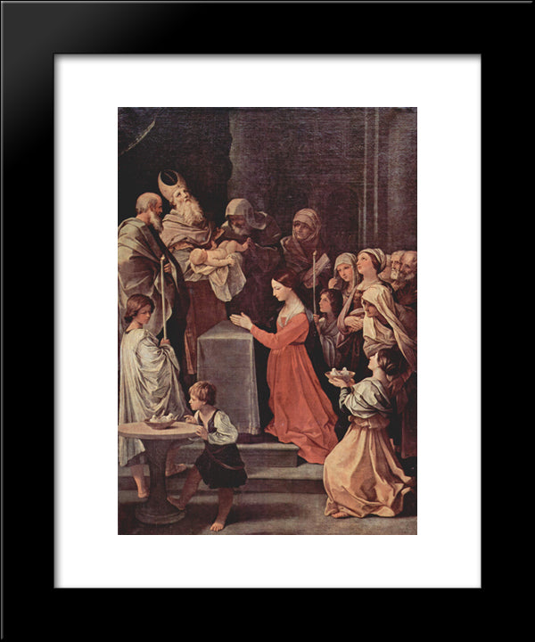 The Purification Of The Virgin 20x24 Black Modern Wood Framed Art Print Poster by Reni, Guido