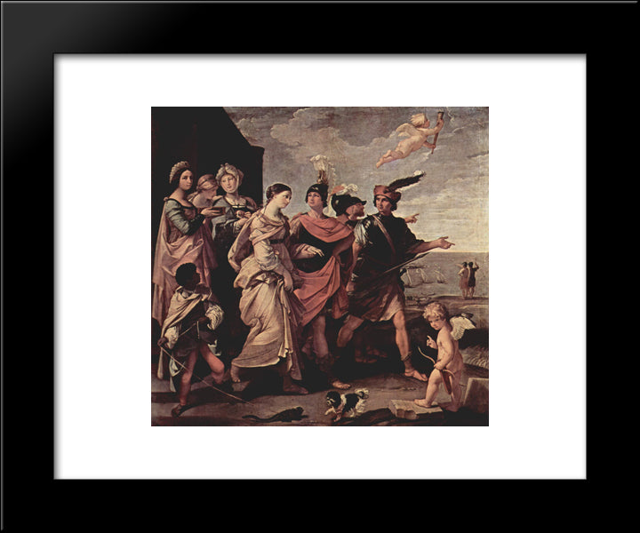 The Rape Of Helen 20x24 Black Modern Wood Framed Art Print Poster by Reni, Guido