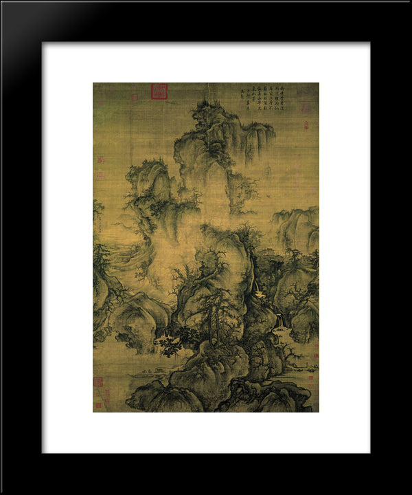Early Spring 20x24 Black Modern Wood Framed Art Print Poster by Guo Xi