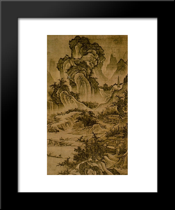 Unknown Title 20x24 Black Modern Wood Framed Art Print Poster by Guo Xi