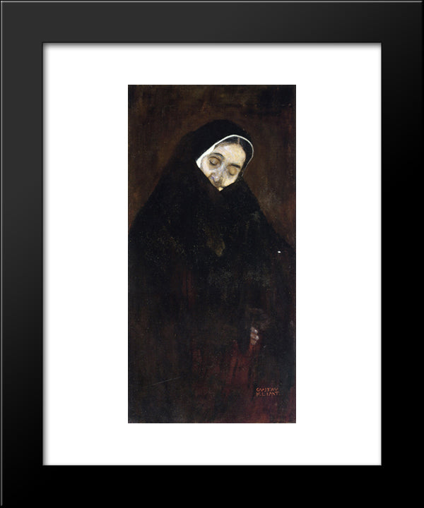 Old Woman 20x24 Black Modern Wood Framed Art Print Poster by Klimt, Gustav