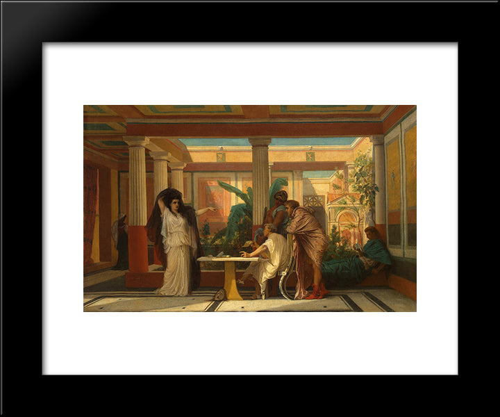 Theatrical Rehearsal In The House Of An Ancient Rome Poet 20x24 Black Modern Wood Framed Art Print Poster by Boulanger, Gustave