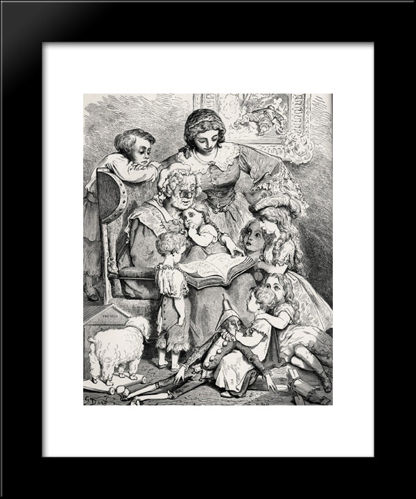 Perrault 20x24 Black Modern Wood Framed Art Print Poster by Dore, Gustave