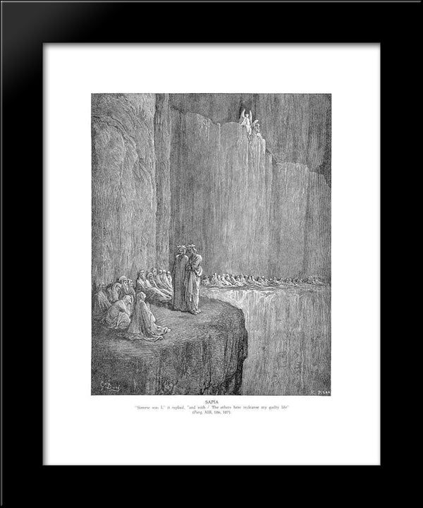 Sapia 20x24 Black Modern Wood Framed Art Print Poster by Dore, Gustave
