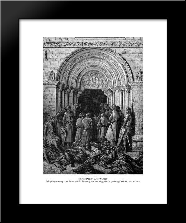 Te Deum After Victory 20x24 Black Modern Wood Framed Art Print Poster by Dore, Gustave