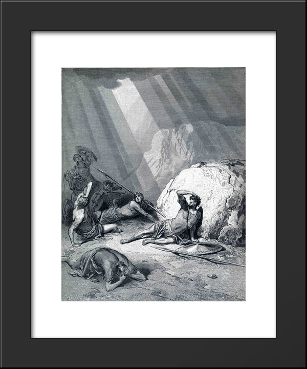 The Conversion Of St. Paul 20x24 Black Modern Wood Framed Art Print Poster by Dore, Gustave