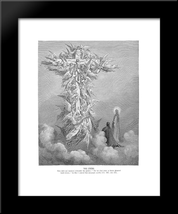 The Cross 20x24 Black Modern Wood Framed Art Print Poster by Dore, Gustave