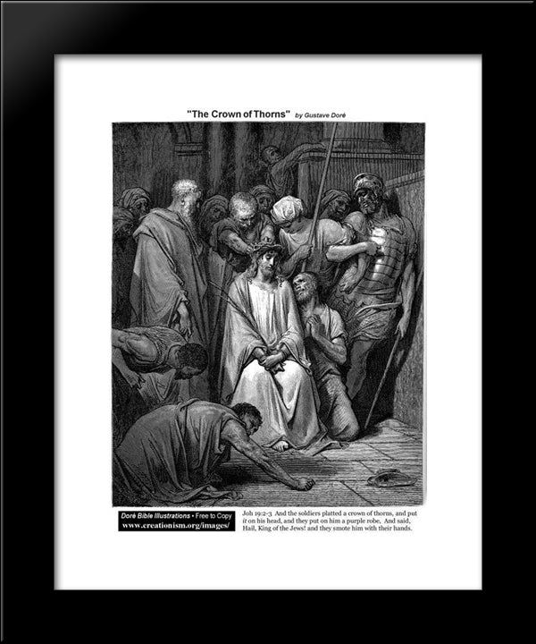 The Crown Of Thorns 20x24 Black Modern Wood Framed Art Print Poster by Dore, Gustave
