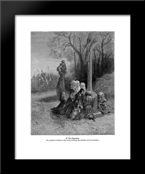 The Departure 20x24 Black Modern Wood Framed Art Print Poster by Dore, Gustave