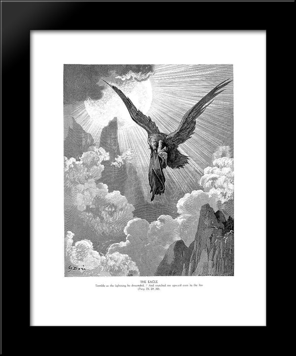 The Eagle 20x24 Black Modern Wood Framed Art Print Poster by Dore, Gustave