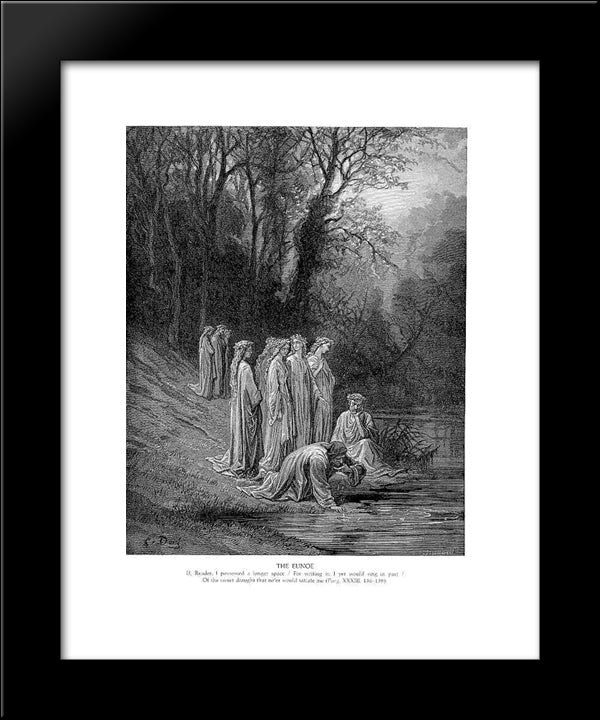 The Eunoe 20x24 Black Modern Wood Framed Art Print Poster by Dore, Gustave