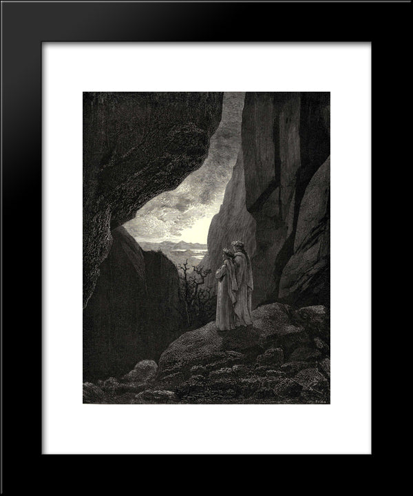 The Inferno, Canto 34 20x24 Black Modern Wood Framed Art Print Poster by Dore, Gustave