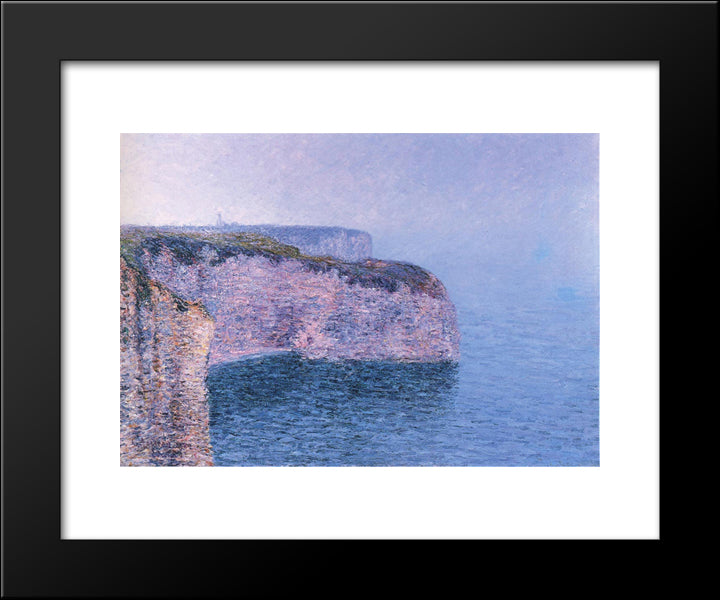 Etretat . The Battery Point. 20x24 Black Modern Wood Framed Art Print Poster by Loiseau, Gustave