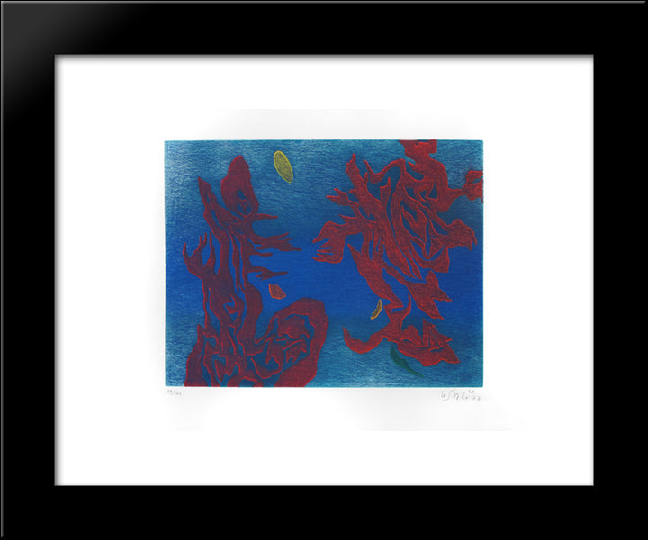 Aquatheme 20x24 Black Modern Wood Framed Art Print Poster by Singier, Gustave