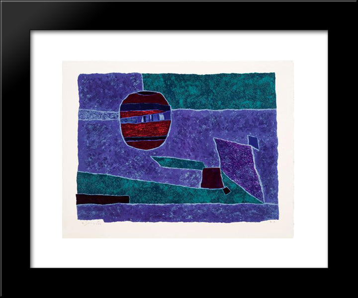 Bleu - Violet 20x24 Black Modern Wood Framed Art Print Poster by Singier, Gustave