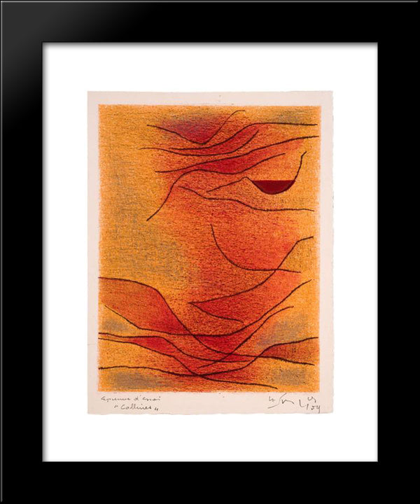 Collines 20x24 Black Modern Wood Framed Art Print Poster by Singier, Gustave