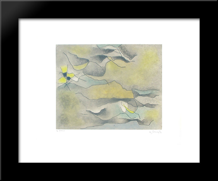 Composition Iii 20x24 Black Modern Wood Framed Art Print Poster by Singier, Gustave