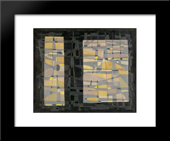 Les Dunes Et Le Port 20x24 Black Modern Wood Framed Art Print Poster by Singier, Gustave