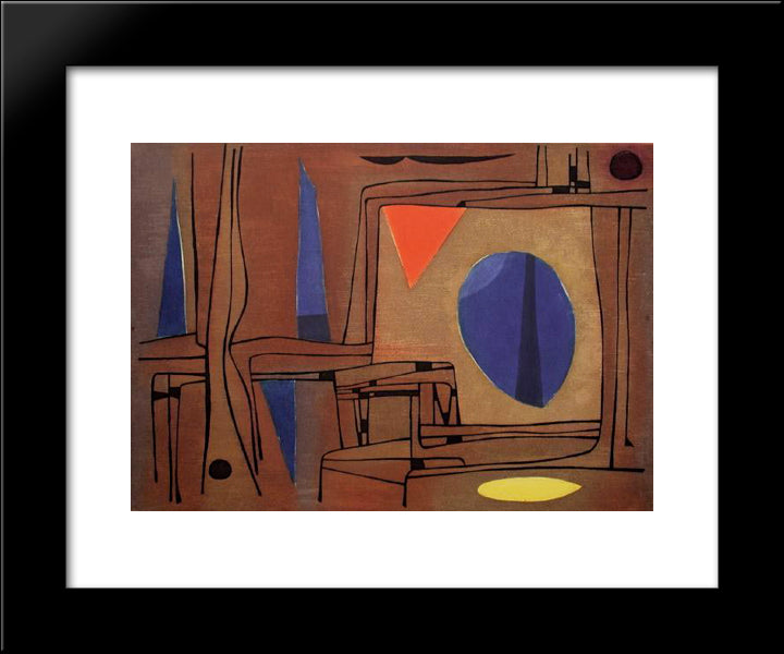 Paysage Egyptien I 20x24 Black Modern Wood Framed Art Print Poster by Singier, Gustave