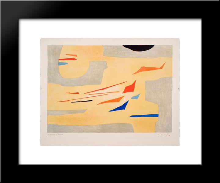 Provence - Vent Lumiere 20x24 Black Modern Wood Framed Art Print Poster by Singier, Gustave