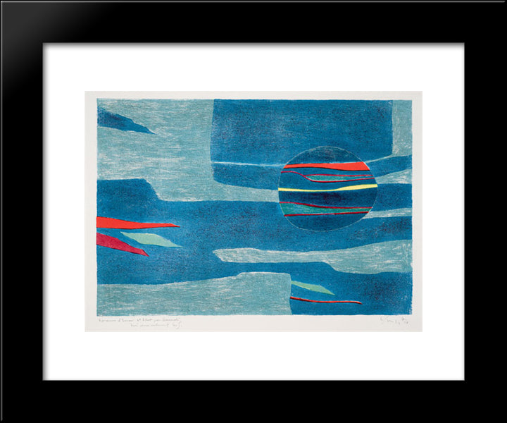 Provence Soleil Mer Froide 20x24 Black Modern Wood Framed Art Print Poster by Singier, Gustave