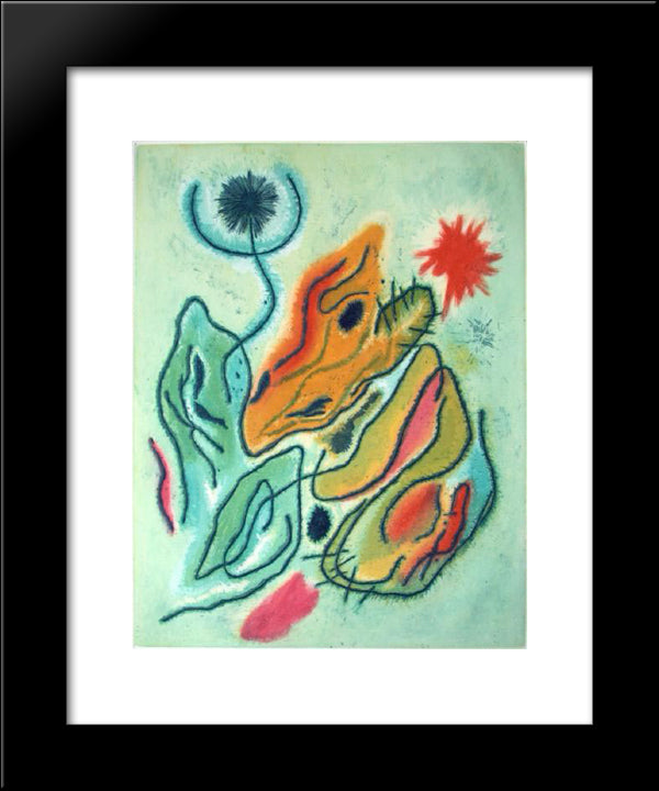 Tropiques 20x24 Black Modern Wood Framed Art Print Poster by Singier, Gustave