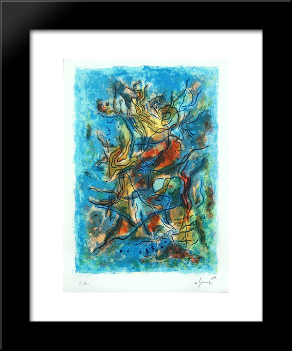 Un Balcon En Foret Ii 20x24 Black Modern Wood Framed Art Print Poster by Singier, Gustave