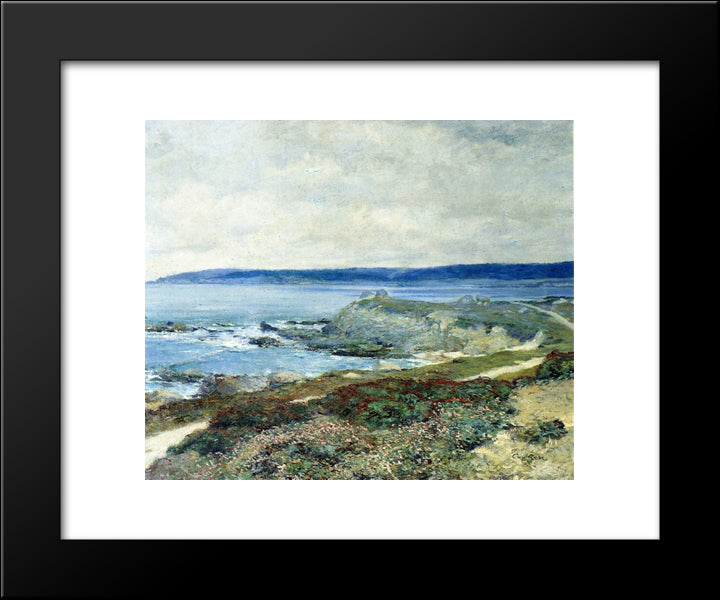 A Grey Day Carmel 20x24 Black Modern Wood Framed Art Print Poster by Rose, Guy