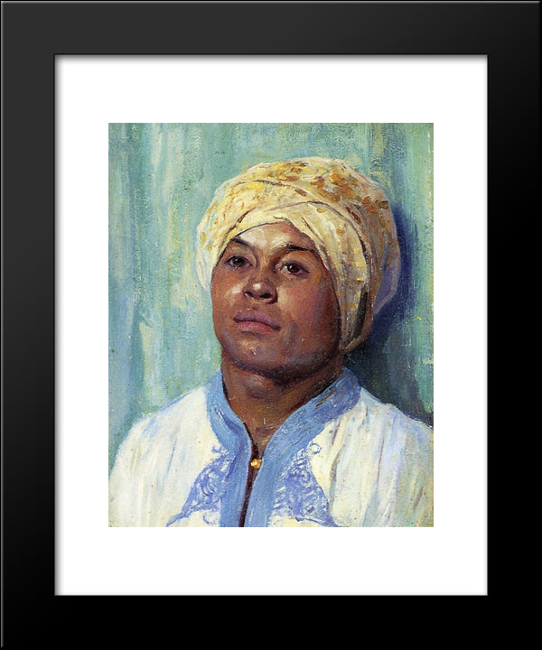 Portrait Of An Algerian 20x24 Black Modern Wood Framed Art Print Poster by Rose, Guy