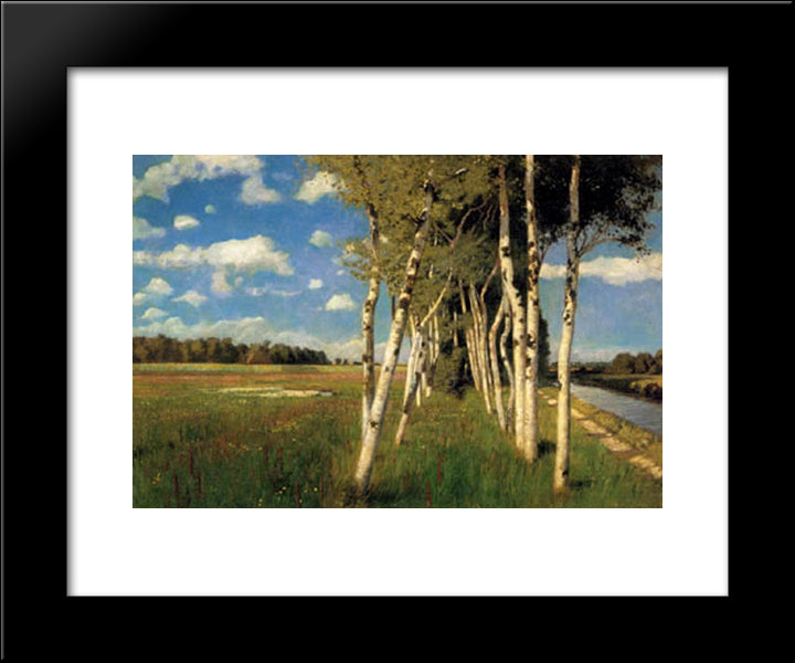 Eind Sommertag In Worpswede 20x24 Black Modern Wood Framed Art Print Poster by Hans am Ende