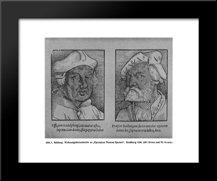 Hans Baldung Grien And John Rudalfinger 20x24 Black Modern Wood Framed Art Print Poster by Baldung, Hans