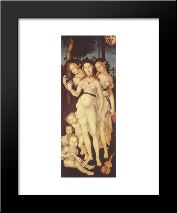 Harmony Or The Three Graces 20x24 Black Modern Wood Framed Art Print Poster by Baldung, Hans