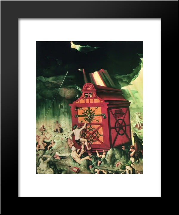 The Flood 20x24 Black Modern Wood Framed Art Print Poster by Baldung, Hans