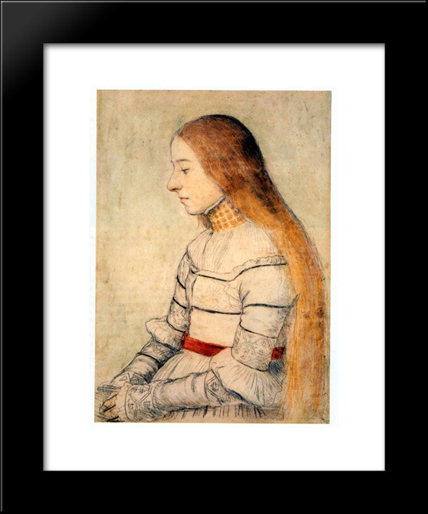 Anna Meyer 20x24 Black Modern Wood Framed Art Print Poster by Holbein the Younger, Hans