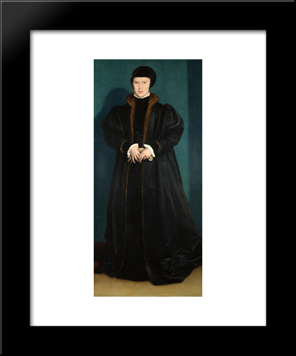 Christina Of Denmark 20x24 Black Modern Wood Framed Art Print Poster by Holbein the Younger, Hans
