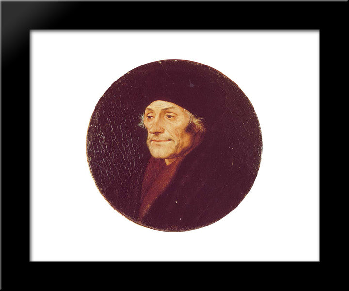 Desiderius Erasmus 20x24 Black Modern Wood Framed Art Print Poster by Holbein the Younger, Hans
