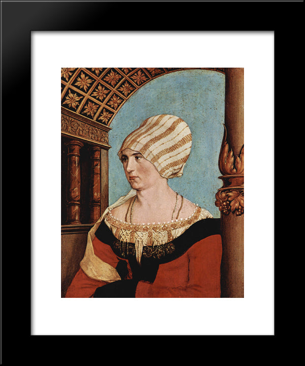 Dorothea Kannengiesser 20x24 Black Modern Wood Framed Art Print Poster by Holbein the Younger, Hans