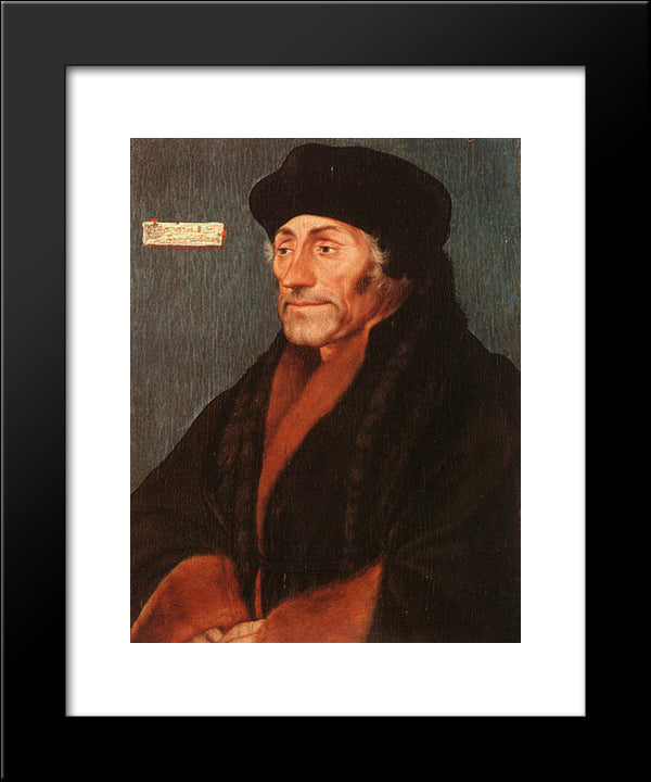 Erasmus Of Rotterdam 20x24 Black Modern Wood Framed Art Print Poster by Holbein the Younger, Hans